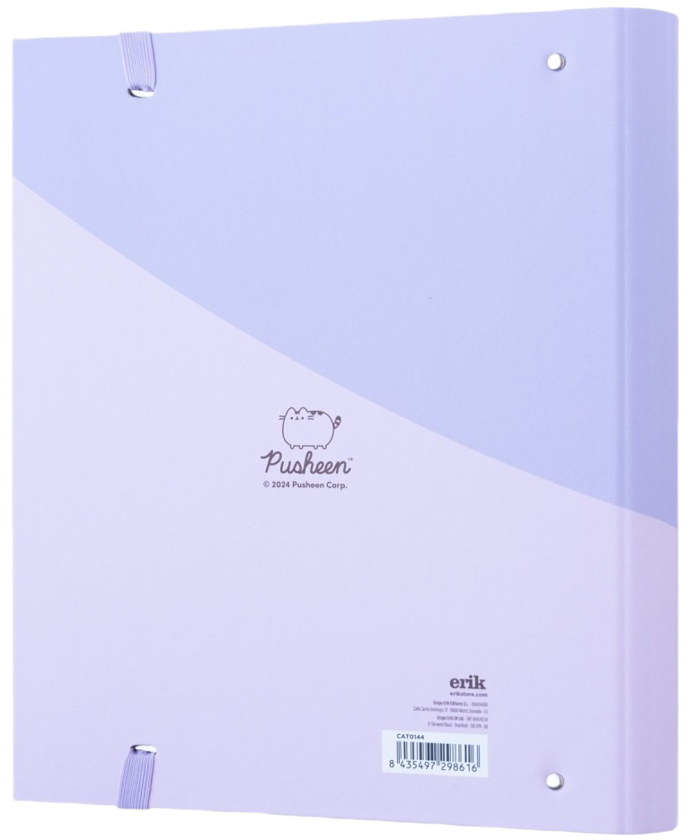 Carpeta Escolar 4 Anillas Pusheen Moments