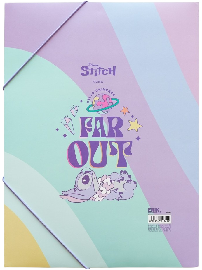 Carpeta con solapas de cartón de Stich