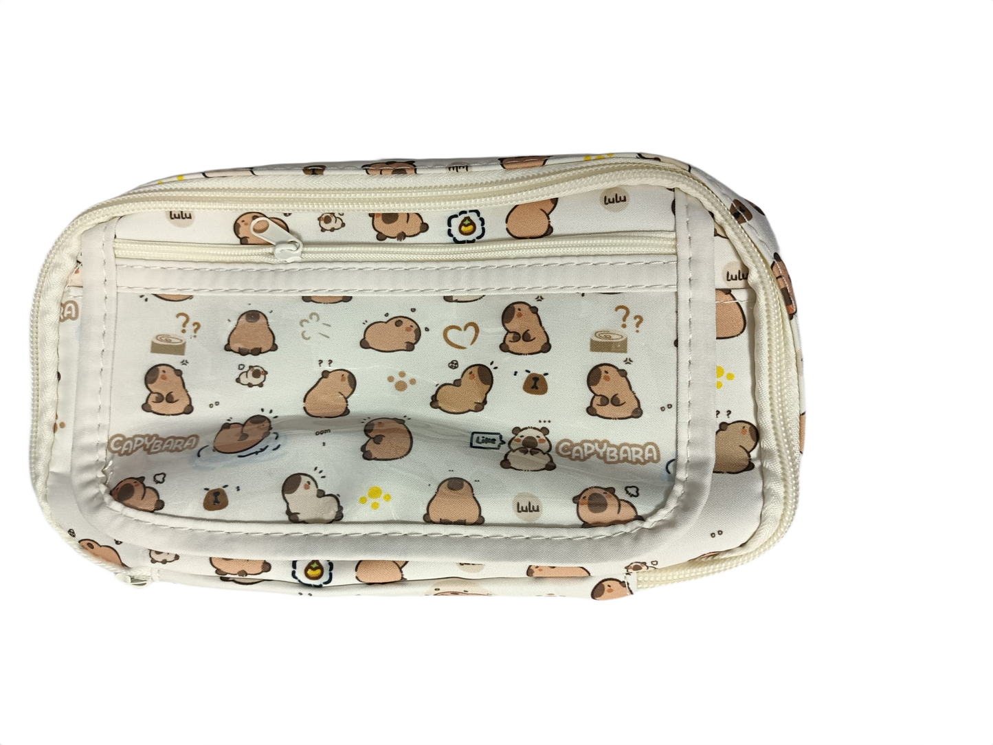 Estuche estampado de capibaras