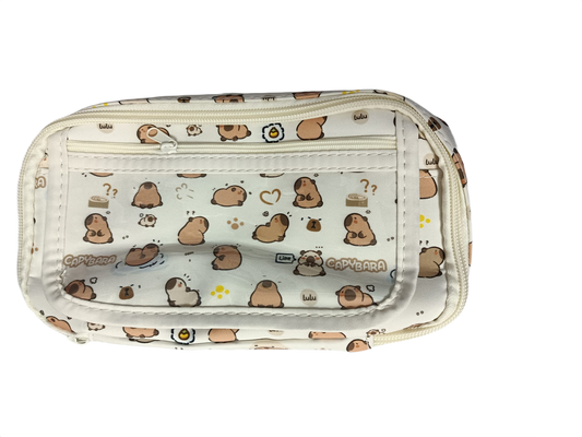 Estuche estampado de capibaras