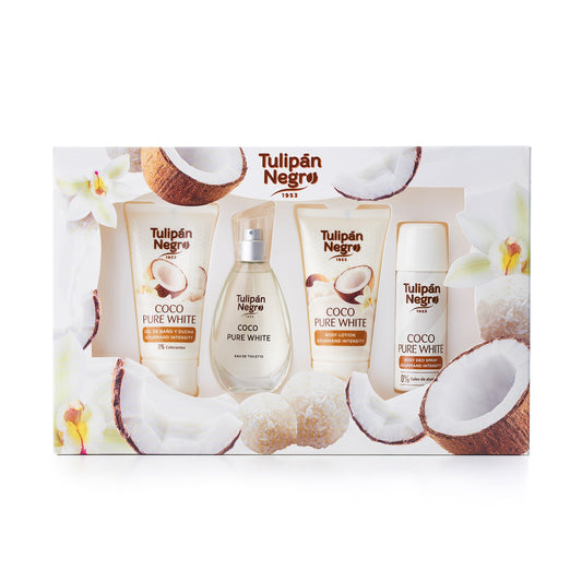 Estuche Tulipán Negro Coco Pure White